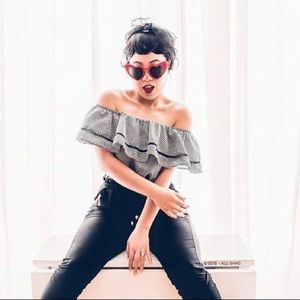 Sienna Sky Plaid Off the Shoulder Top